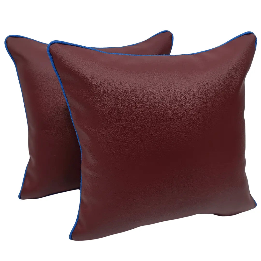 Deep Burgundy Dual-Tone Pillow Covers (16×16, Set of 2) | ZIPCushions