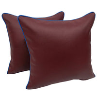 Deep Burgundy Dual-Tone Pillow Covers (16×16, Set of 2)
