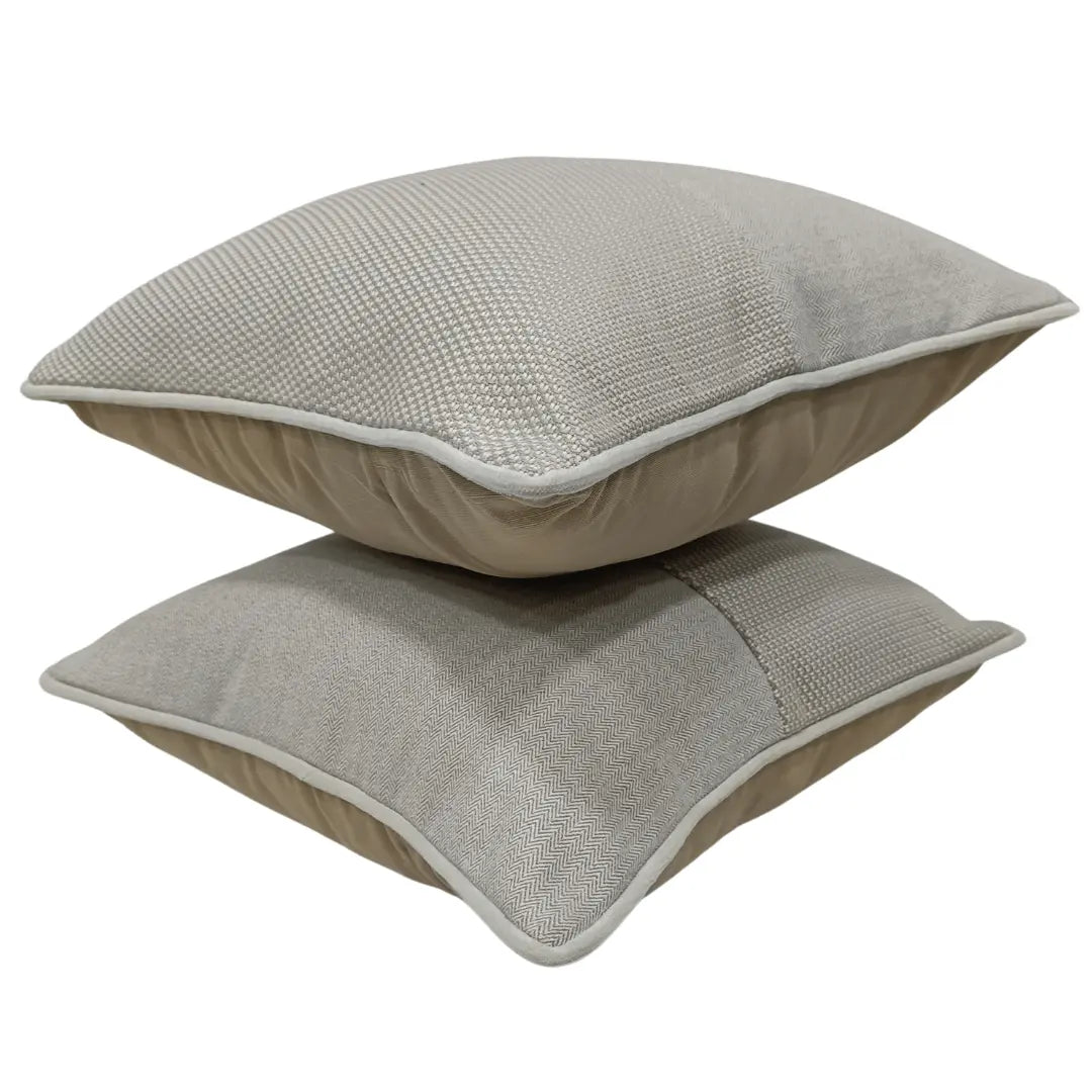 Neutral-Toned Textured Pillow Covers (16×16, Set of 2) | ZIPCushions - view 2