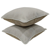 Neutral-Toned Textured Pillow Covers (16×16, Set of 2)