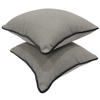 Gray Herringbone Pillow Covers (16x16, Set of 2) - Alternate image