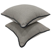Gray Herringbone Pillow Covers (16x16, Set of 2) | ZIPCushions