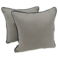 Gray Herringbone Pillow Covers (16x16, Set of 2)