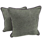 Muted Green & Mustard Contrast Pillow Covers (16x16, Set of 2) | ZIPCushions