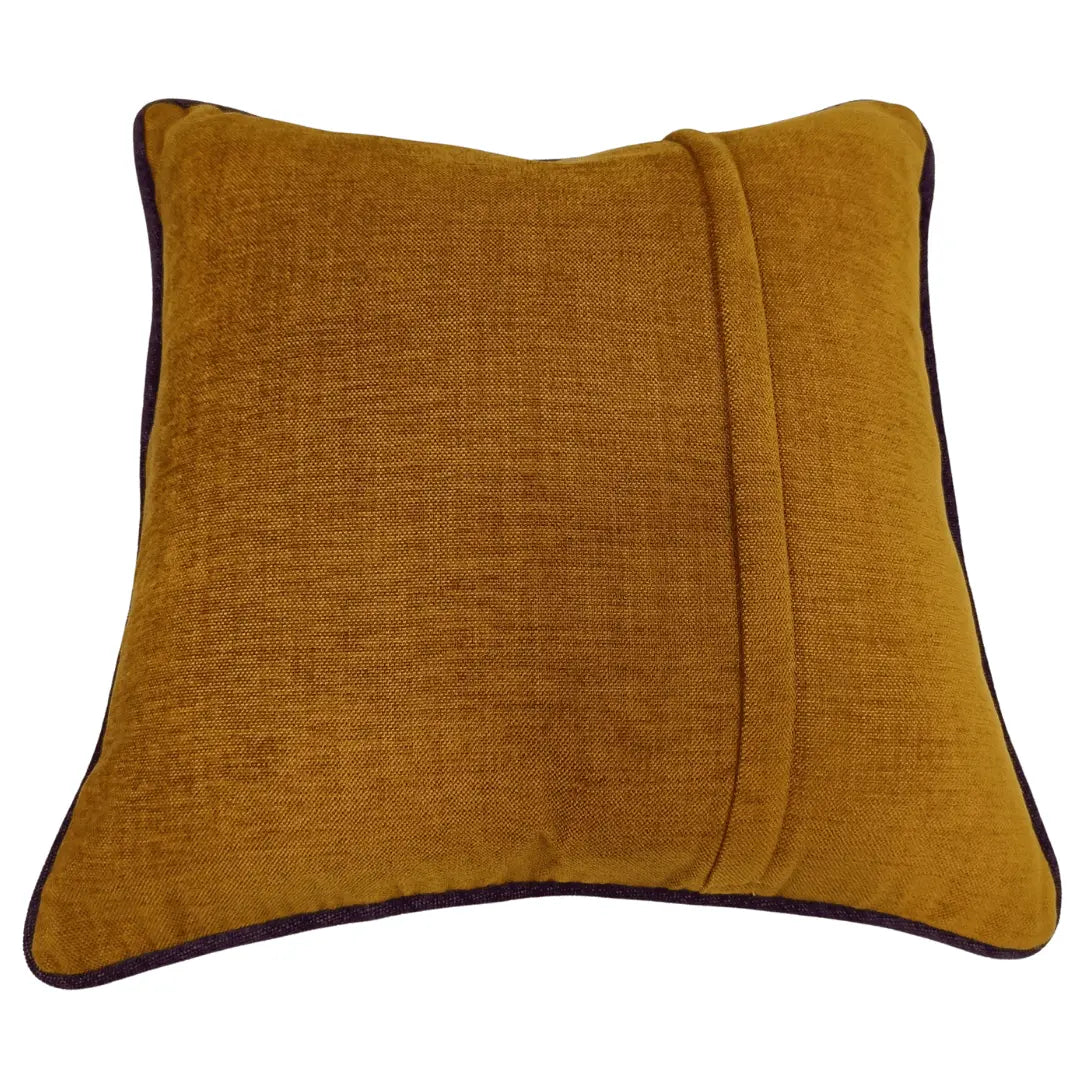 Muted Green & Mustard Contrast Pillow Covers (16x16, Set of 2) | ZIPCushions - view 3