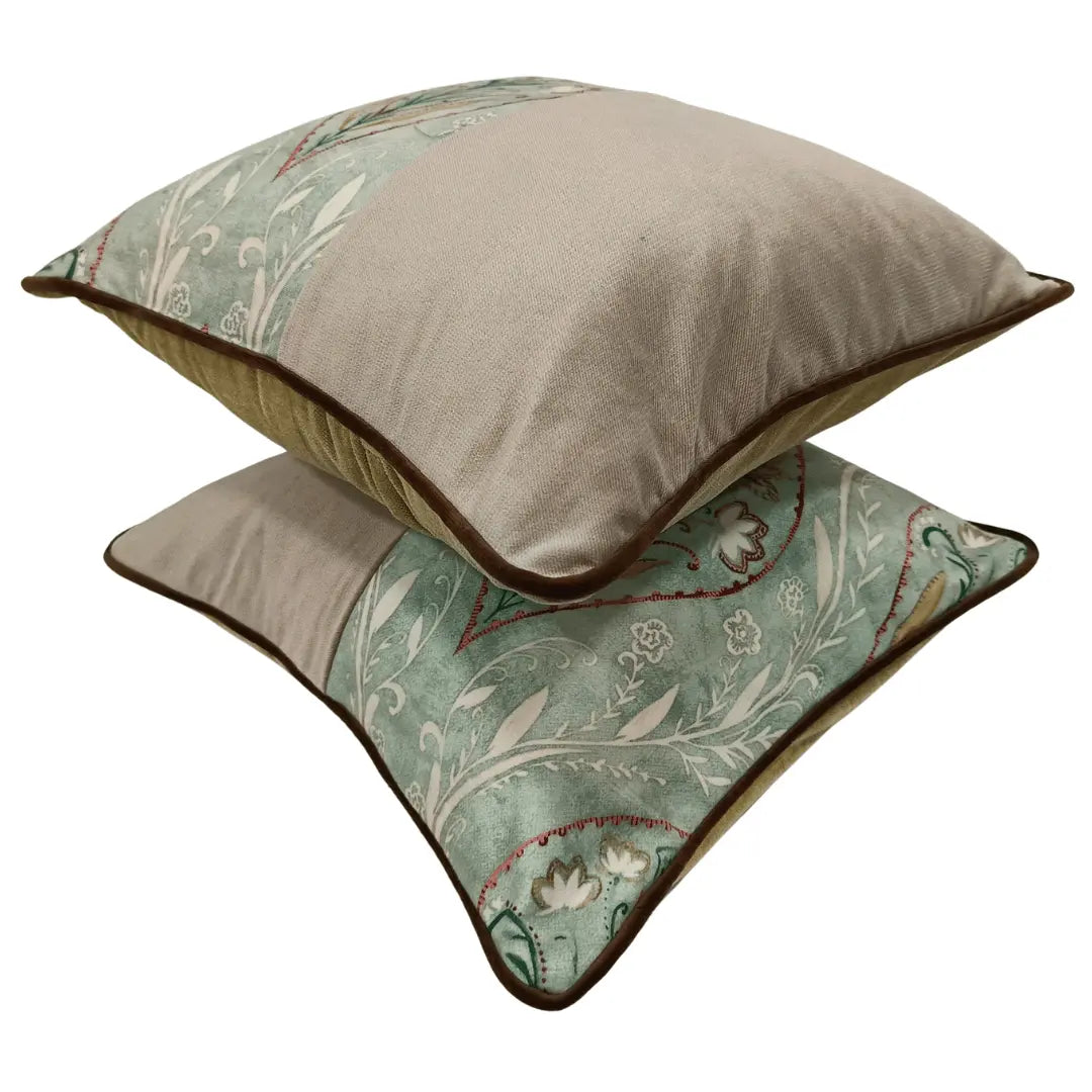 Elegant Floral Accent Pillow Covers (16x16, Set of 2) | ZIPCushions - view 3