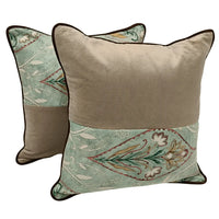 Elegant Floral Accent Pillow Covers (16x16, Set of 2)