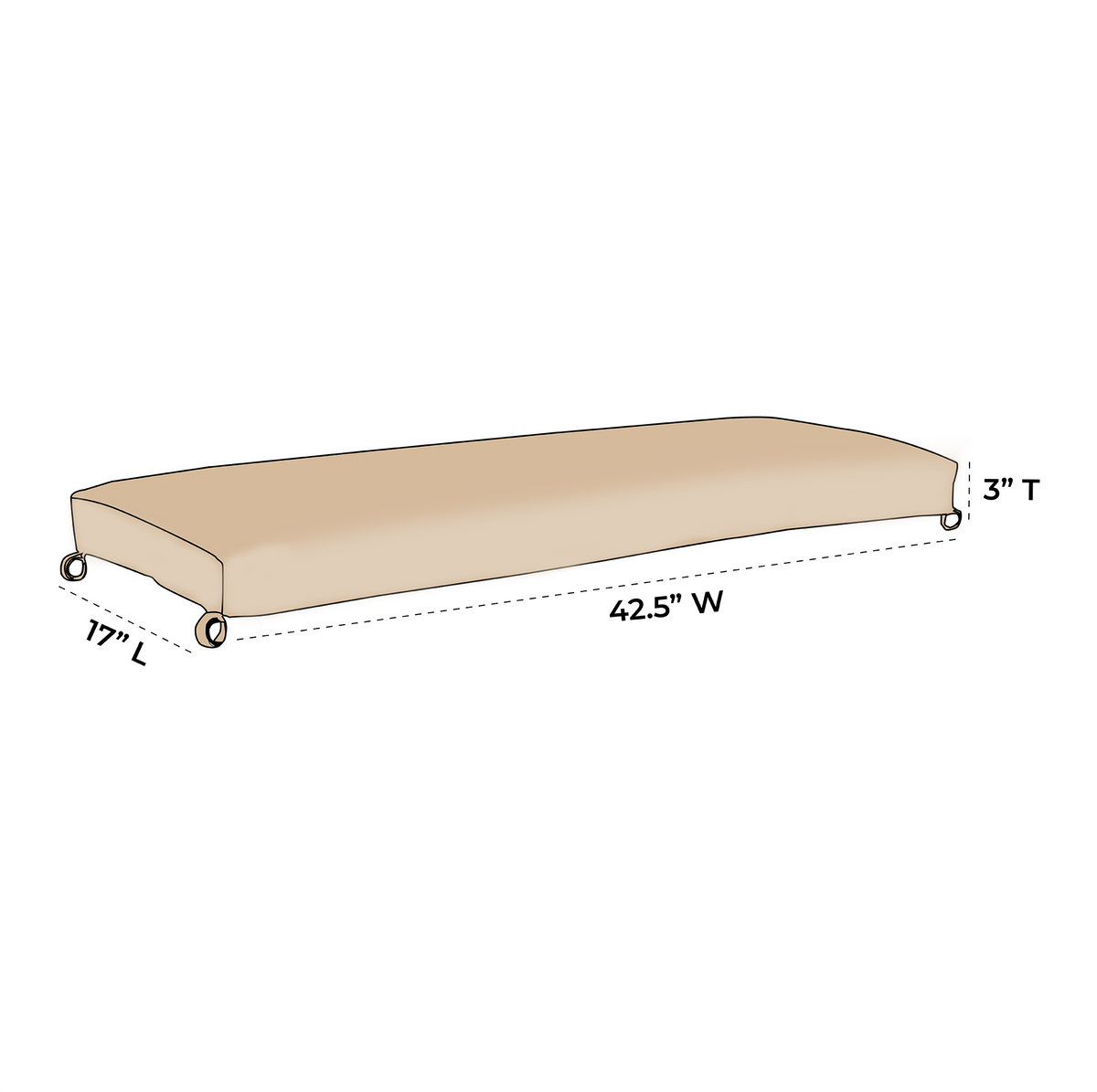 OW Lee Bellini Replacement Dining Bench Cushion