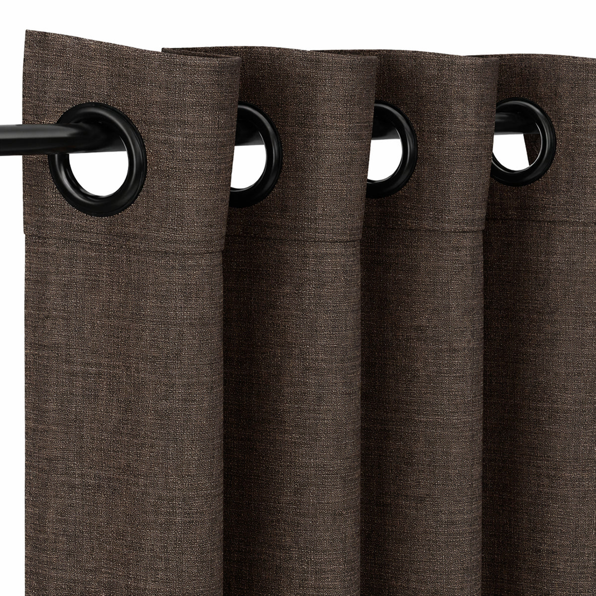 Sunbrella Canvas Dark Smoke Curtain