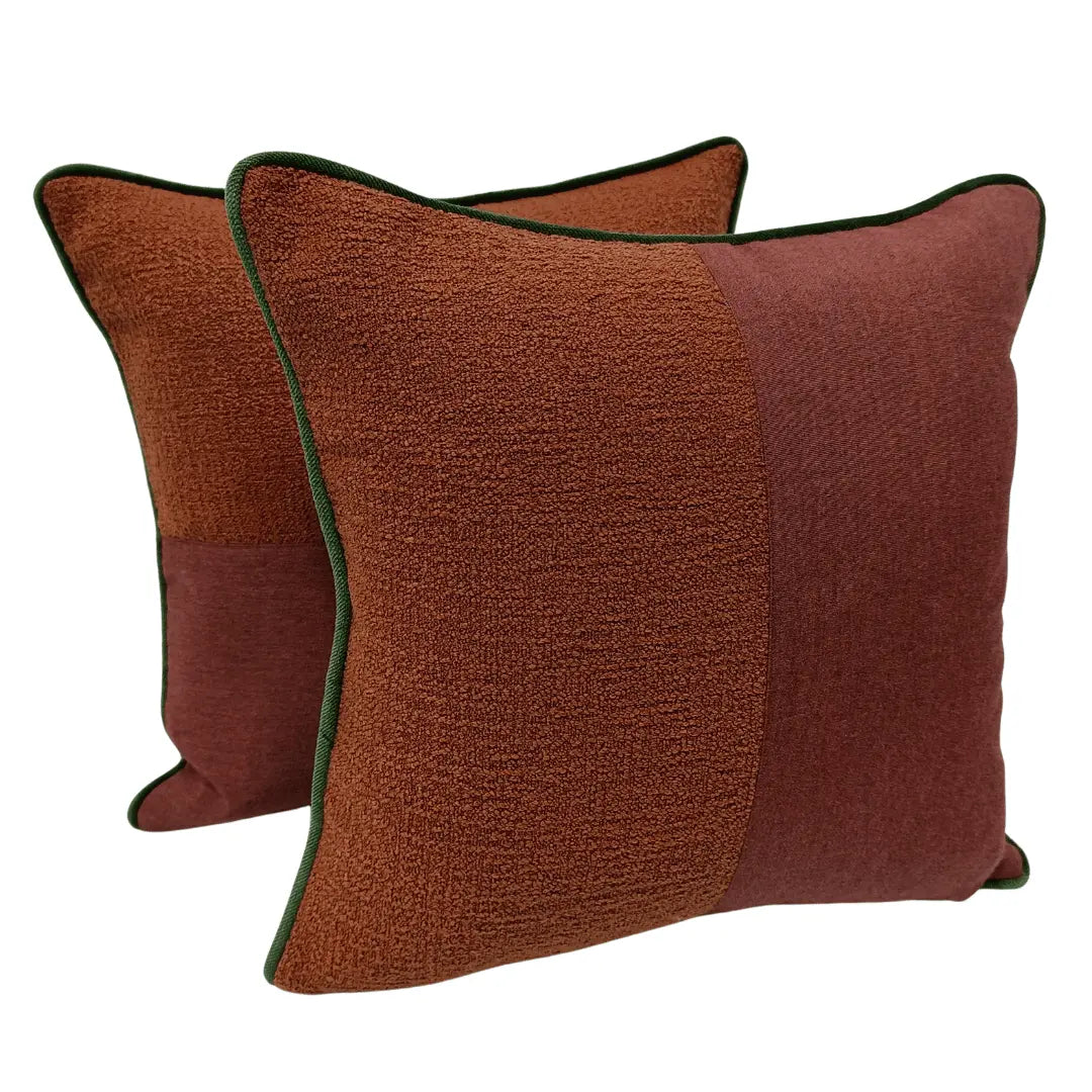 Rust Boucle Pillow Covers (16x16, Set of 2) | ZIPCushions