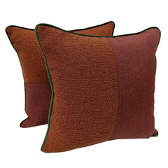 Rust Boucle Pillow Covers (16x16, Set of 2)