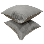 Charcoal & Silver Dual-Tone Pillow Covers (16x16, Set of 2) | ZIPCushions