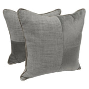 Charcoal & Silver Dual-Tone Pillow Covers (16x16, Set of 2) | ZIPCushions