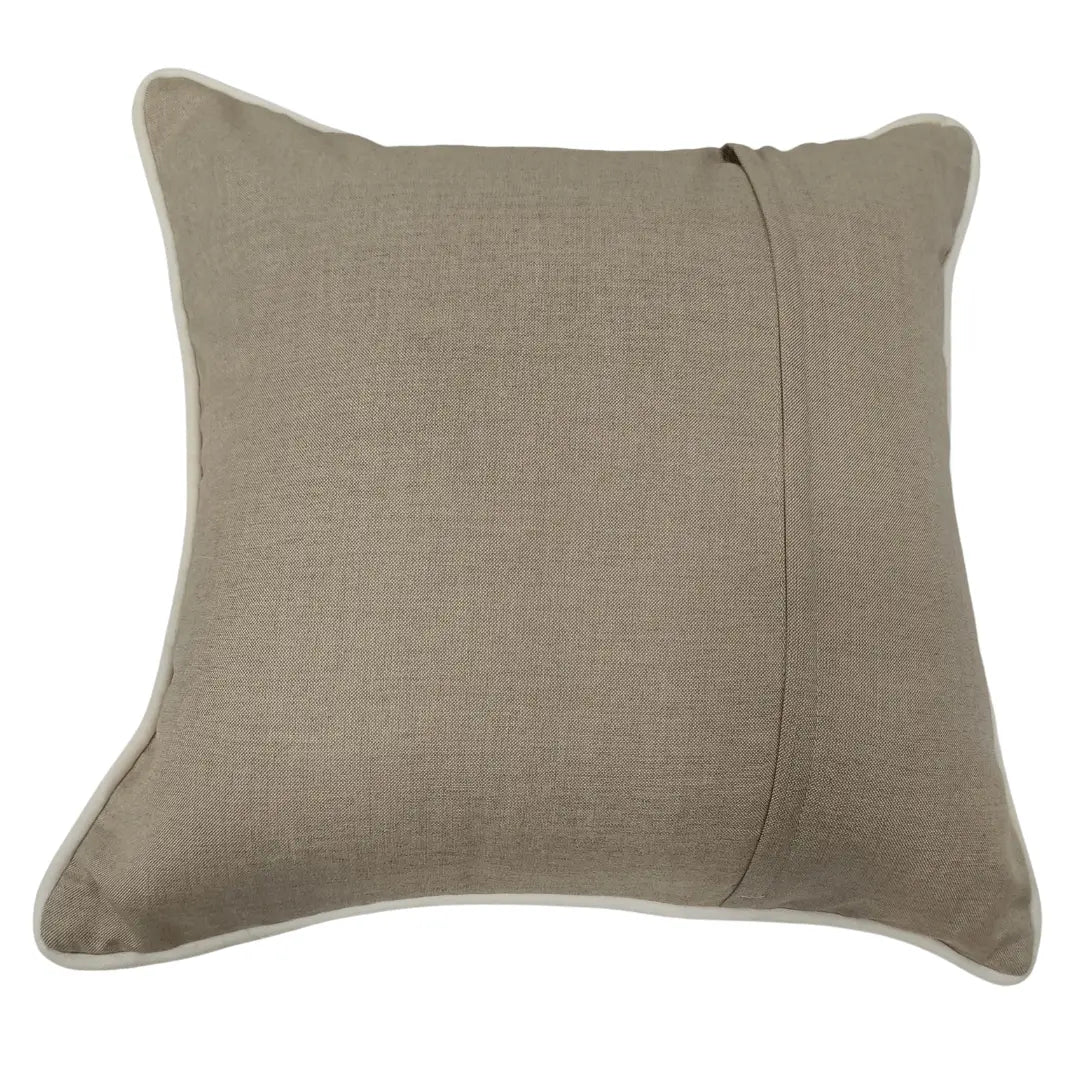 Beige & Striped Dual Tone Pillow Covers (16x16, Set of 2) | ZIPCushions - view 3