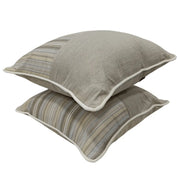 Beige & Striped Dual Tone Pillow Covers (16x16, Set of 2) | ZIPCushions