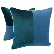 Teal & Blue Dual-Tone Pillow Covers (16x16, Set of 2) | ZIPCushions
