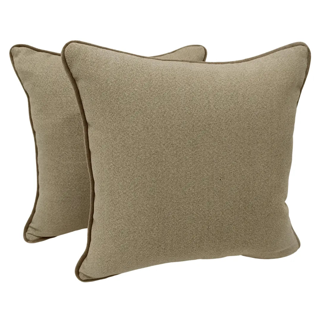 Warm Beige Dual Tone Pillow Covers (16x16, Set of 2) | ZIPCushions - view 2