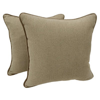 Warm Beige Dual Tone Pillow Covers (16x16, Set of 2)