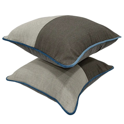 Gray & Charcoal Dual Tone Pillow Covers (16x16, Set of 2) - Alternate image