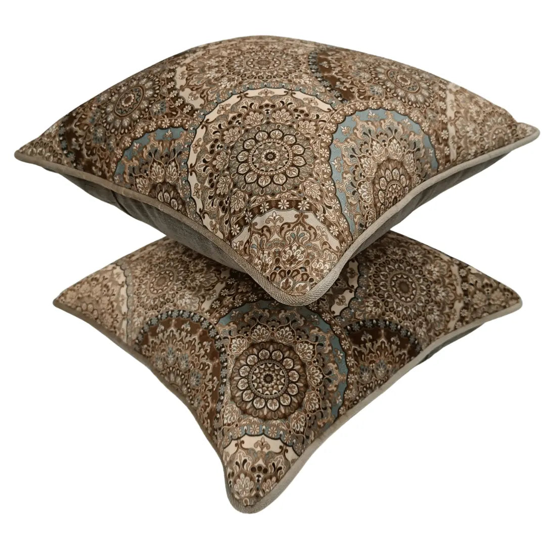 Elegant Medallion Print Pillow Covers (16x16, Set of 2) | ZIPCushions - view 2