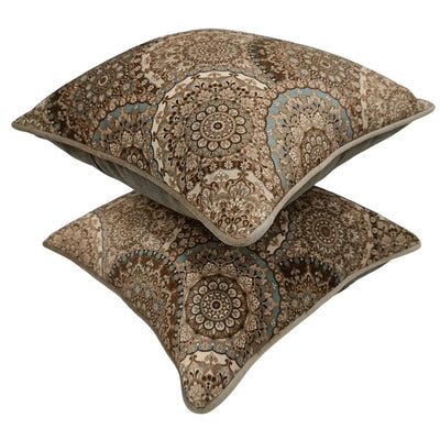 Elegant Medallion Print Pillow Covers (16x16, Set of 2) - Alternate image