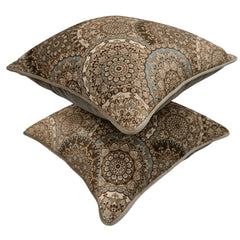 Elegant Medallion Print Pillow Covers (16x16, Set of 2) - Hover Image