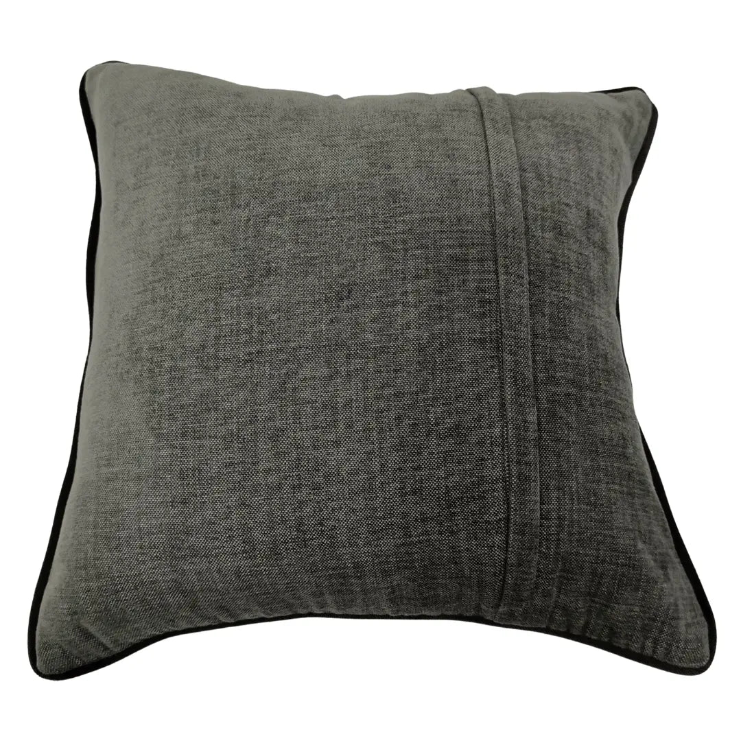 Textured Dual Tone Grey Pillow Covers (16x16, Set of 2) | ZIPCushions - view 3