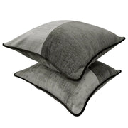 Textured Dual Tone Grey Pillow Covers (16x16, Set of 2) | ZIPCushions