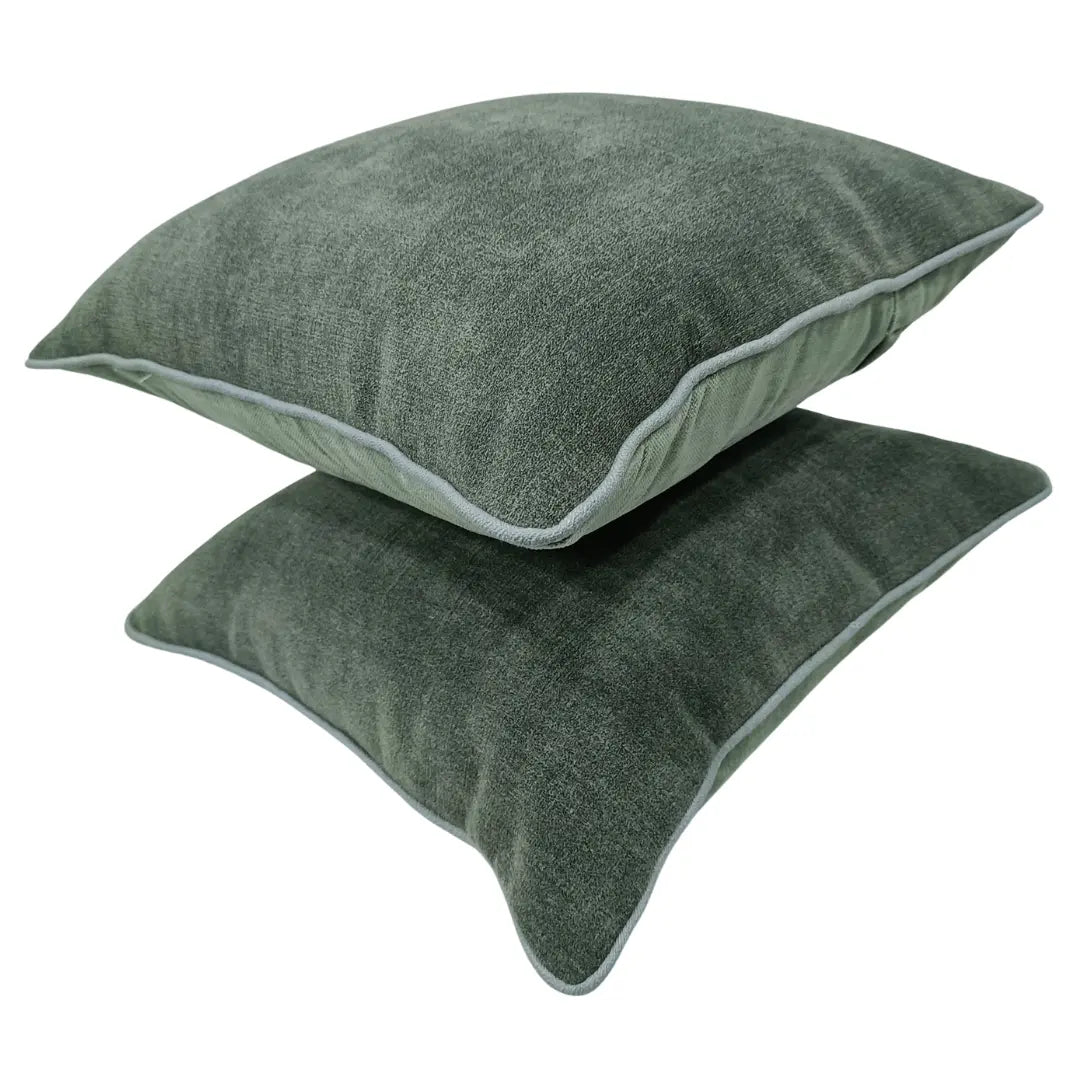 Forest Green Velvet Pillow Covers (16x16, Set of 2) | ZIPCushions - view 2