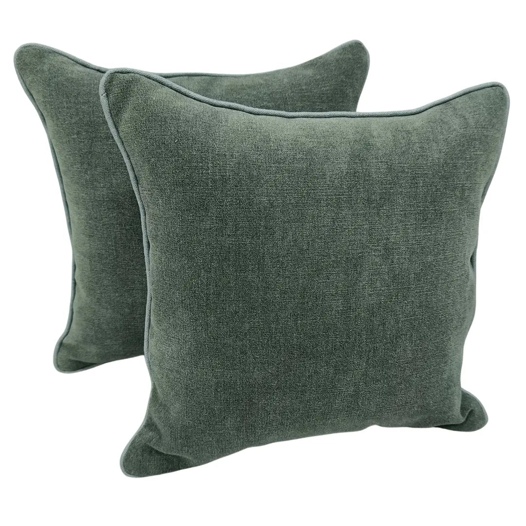 Forest Green Velvet Pillow Covers (16x16, Set of 2) | ZIPCushions