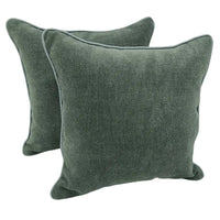 Forest Green Velvet Pillow Covers (16x16, Set of 2)