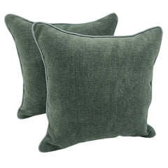 Forest Green Velvet Pillow Covers (16x16, Set of 2)