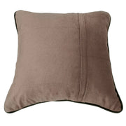 Beige Bouclé Pillow Covers with Green Piping (16x16, Set of 2) | ZIPCushions