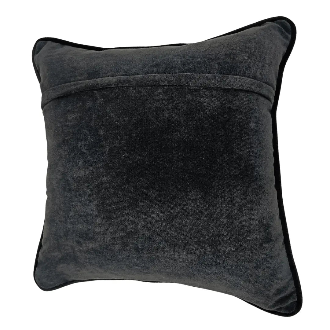 Black & Grey Geometric Pattern Pillow Covers (16x16, Set of 2) | ZIPCushions - view 3