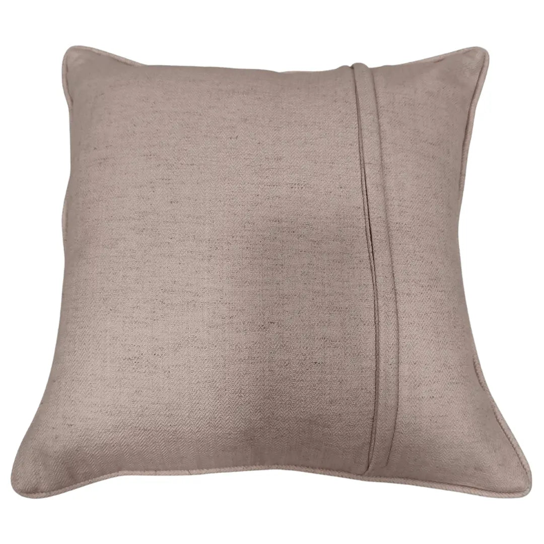 Soft Pink & Beige Dual Tone Pillow Covers (16x16, Set of 2) | ZIPCushions - view 3
