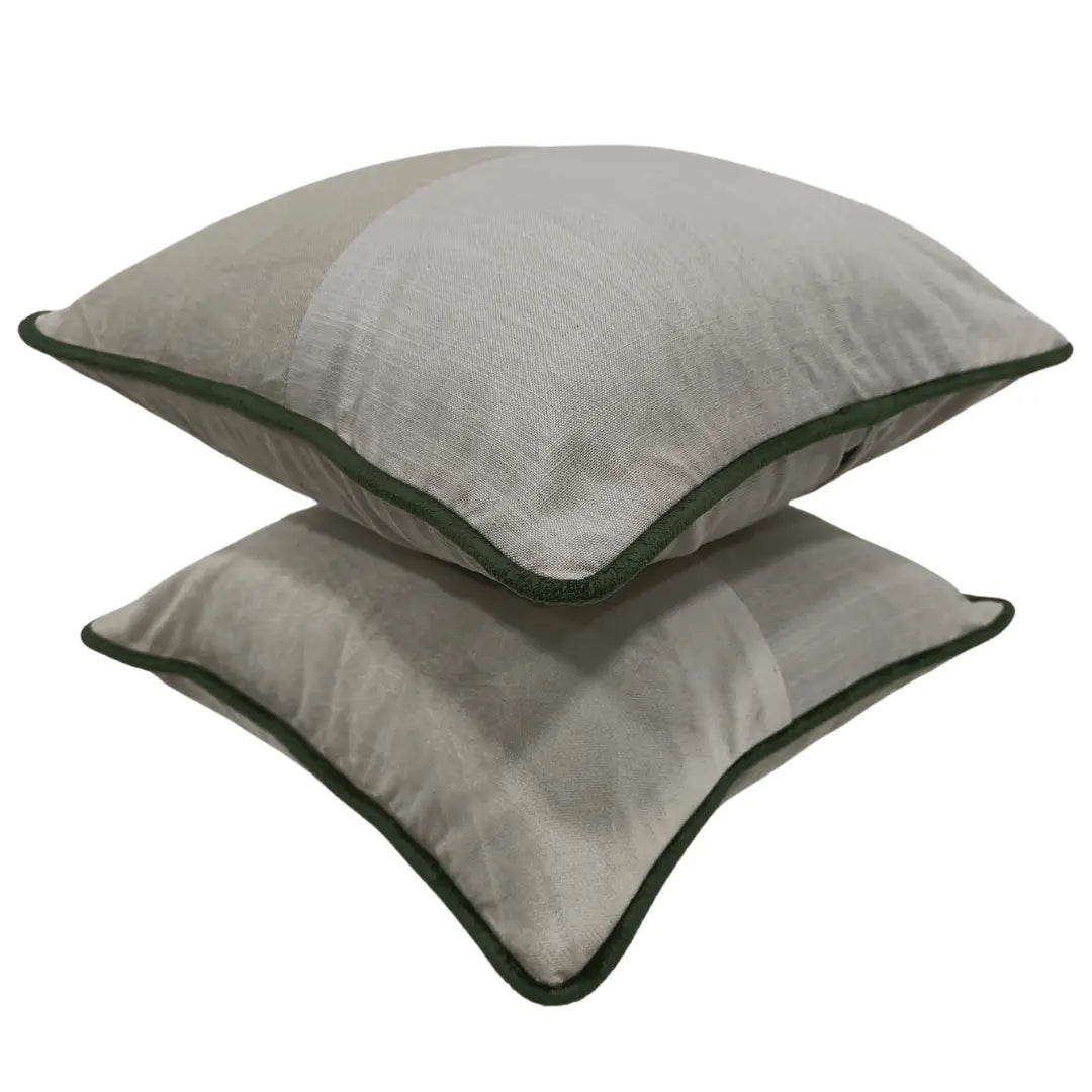 Sage & Ivory Dual Tone Pillow Covers (16x16, Set of 2) | ZIPCushions - view 2