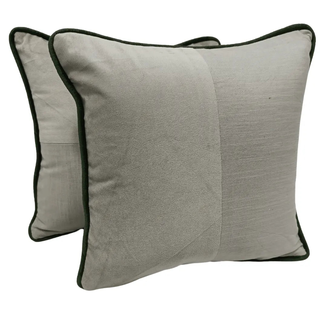Sage & Ivory Dual Tone Pillow Covers (16x16, Set of 2) | ZIPCushions