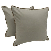 Taupe & Ivory Dual Tone Pillow Covers (16x16, Set of 2) | ZIPCushions