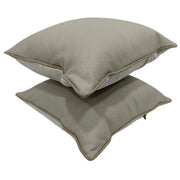 Taupe & Ivory Dual Tone Pillow Covers (16x16, Set of 2) | ZIPCushions