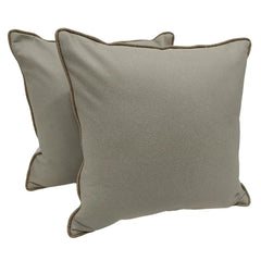 Taupe & Ivory Dual Tone Pillow Covers (16x16, Set of 2)