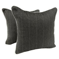 Black & White Textured Pillow Covers (16x16, Set of 2)