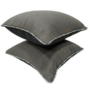 Charcoal Herringbone Pillow Covers (16x16, Set of 2) | ZIPCushions