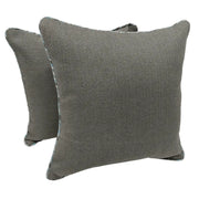 Charcoal Herringbone Pillow Covers (16x16, Set of 2) | ZIPCushions