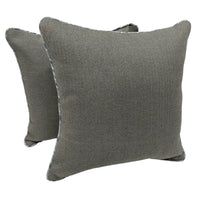 Charcoal Herringbone Pillow Covers (16x16, Set of 2)