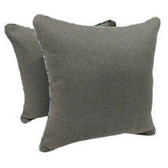 Charcoal Herringbone Pillow Covers (16x16, Set of 2)