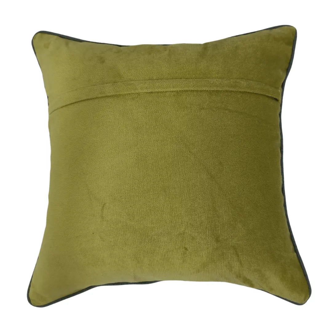 Green & Gold Dual Tone Pillow Covers (16x16, Set of 2) | ZIPCushions - view 3