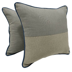 Earthy Contrast Pillow Covers (16x16, Set of 2)