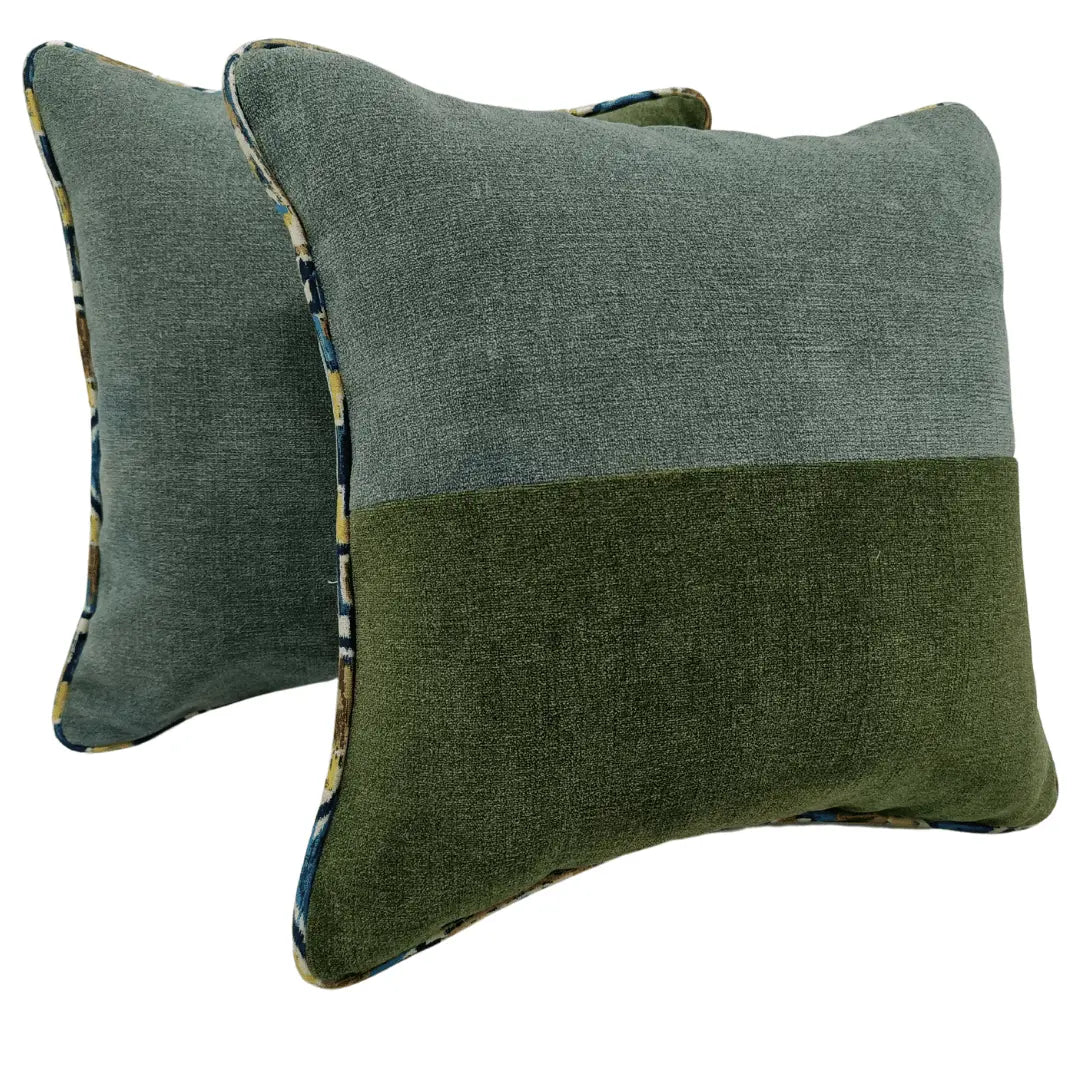 Luxe Green Velvet Pillow Covers (16x16, Set of 2) | ZIPCushions
