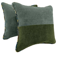Luxe Green Velvet Pillow Covers (16x16, Set of 2)