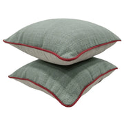 Soft Green & Beige Pillow Covers (16x16, Set of 2) | ZIPCushions